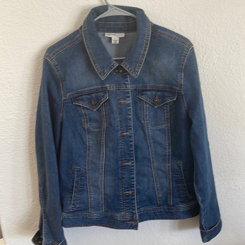 Style & Co blue denim jacket size L
